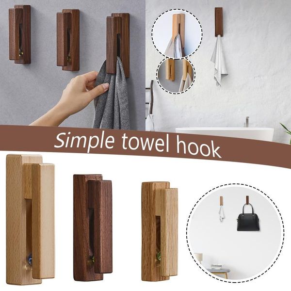

hooks & rails wall mounted coat hook natural wood towel hanger decorative holder hat scarf handbag storage bathroom kitchen knobs