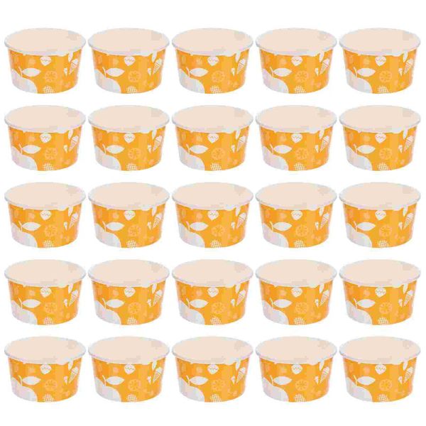 

disposable cups & straws 100 pcs 120ml ice cream bowl yogurt party sundae paper