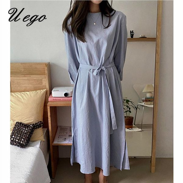 

linen cotton three quarter sleeve spring summer dress sashes slim office lady work korea style women casual dresses, Black;gray
