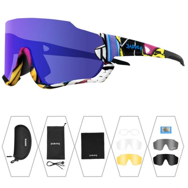 

outdoor eyewear 2021 5 lens polarized glasses bike sunglasses men woman mtb road riding sport goggles cycling equipment