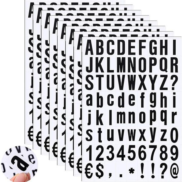 

5sheet/pack alphabet digital adhesive labels stickers for diy crafts scrapbooking folder decoration supplies gift wrap