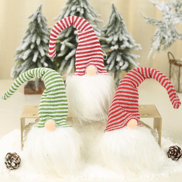 

decorative objects & figurines zz- christmas santa ornament accessories lighting plush gnome swedish xmas tree hanging pendant
