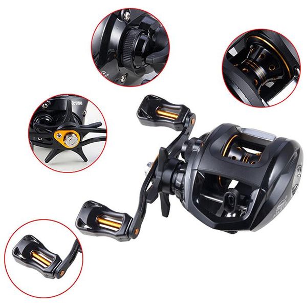 

baitcasting reels lizard camry left / right hand bait casting fishing reel dripping wheel lure magnetic brake