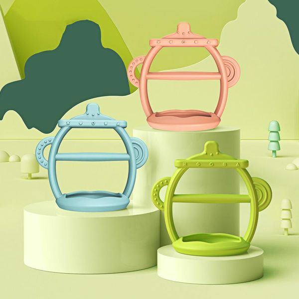 

pacifiers# bracelet type teether bottle toy silicone nipple molar learn feeding handle for baby kids children bite pacifier chain