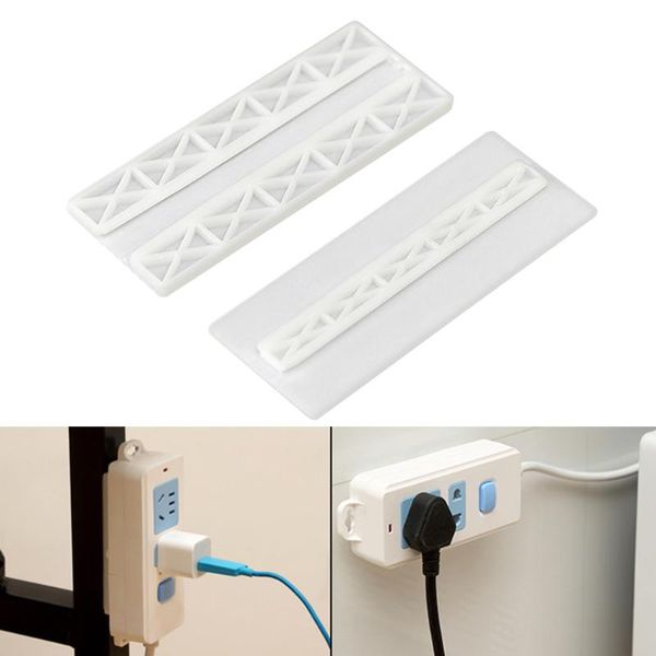 

hooks & rails deskmovable storage stable socket fixer holder household rack self adhesive wall mounted bearing punch cable organize