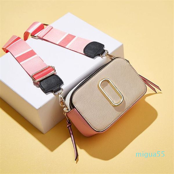 Sacos Bolsa Pu Textura Alça Larga Único Ombro Mensageiro Pequeno Selvagem Moda Mulheres Camera Bag2649