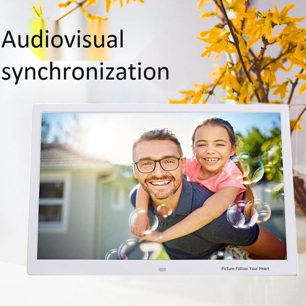 

17inch 1440x900 hd digital po frame full function electronic alarm clock with contact button frames po