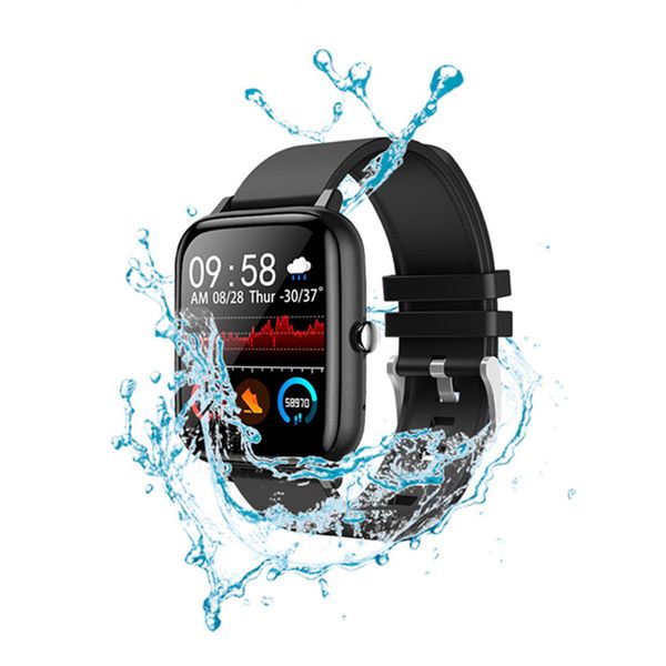 

p6 1.54 inch screen men bluetooth call ecg smart wristbands watches women blood pressure fitness smartwatch for android ios can monitoring s