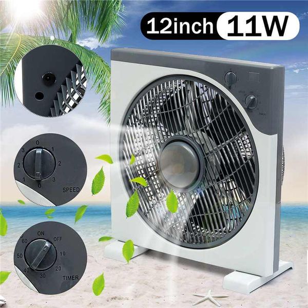

electric fans fan 11w 12inch dc12v with dc-crocodile clip line three-speed adjustment silent portable for office home outdoor activities