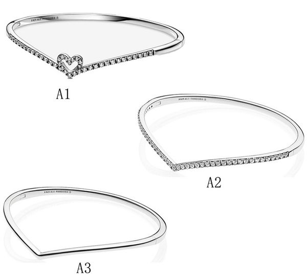 

designer jewelry 925 silver bracelet charm bead fit pandora boy girl shining love wish bone slide bracelets beads european style charms bead, Black