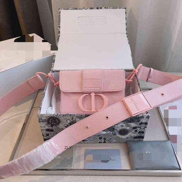 

2021 new women's bag classic montaigne small square bag leather one shoulder messenger fashion versatile mini buckle hand zly bags
