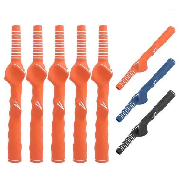 

5pcs durable rubber hand shape handle practice pole grip swing training accessory complete set of clubs1