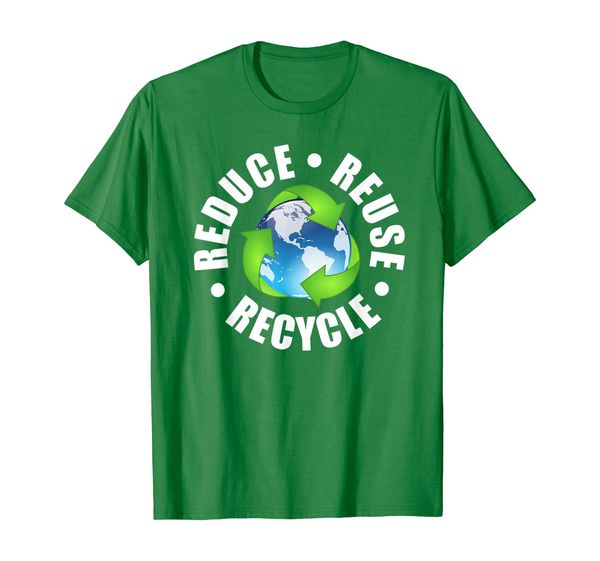 

reduce reuse recycle t shirt earth day 2019 recycling gift, White;black