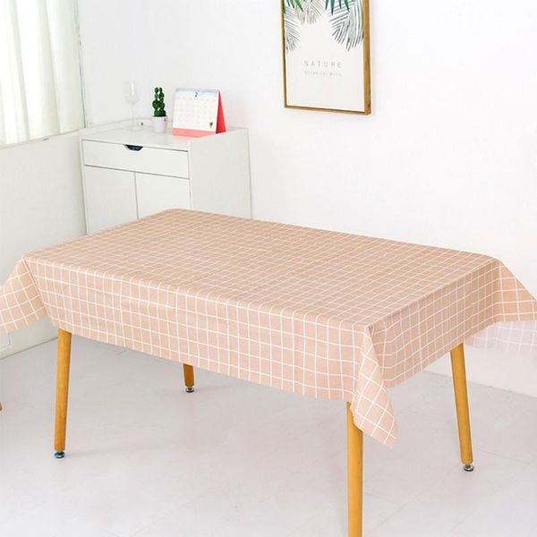

table cloth nordic grid oil-proof tablecloth waterproof and disposable peva mat