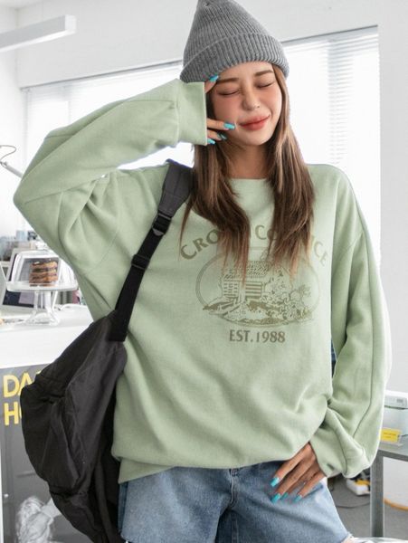 

dazy house and letter graphic drop shoulder oversized sweatshirt 62xt#, White;black