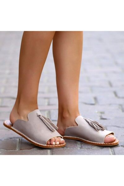 

slippers women's mink nubuck, Black