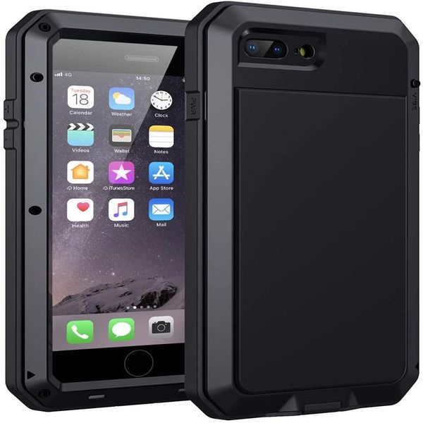 

cell phone pouches se 2021 case, 7/8 heavy duty shockproof [tough armour] metal case with built-in screen protector