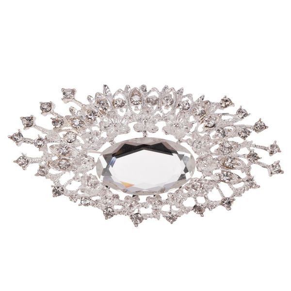 Rhinestone prata broches fábrica direto de cristal moda flor brocha pinos para as mulheres bro62