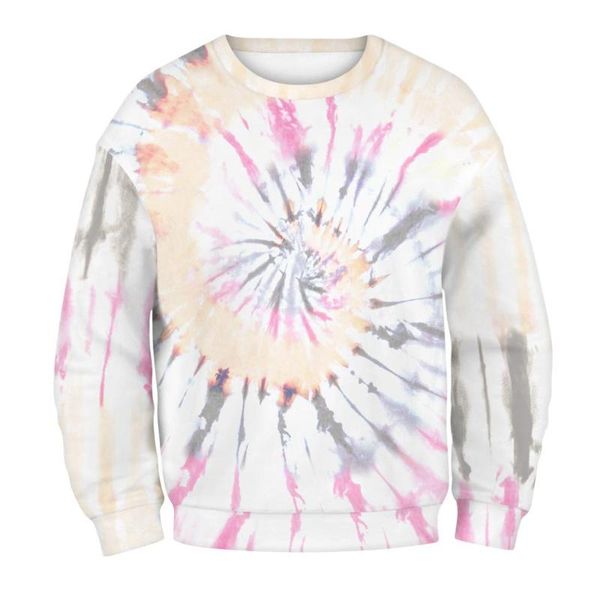 

women's hoodies & sweatshirts womens tie dye hooded sweatshirt ladies baggy pullover autumn long sleeve loose casual, Black