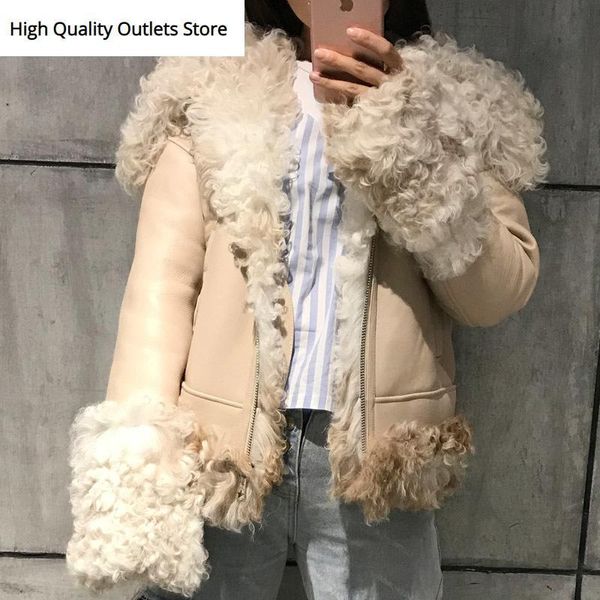 

ladies suees de jacket women lamb fur women's leather & faux, Black