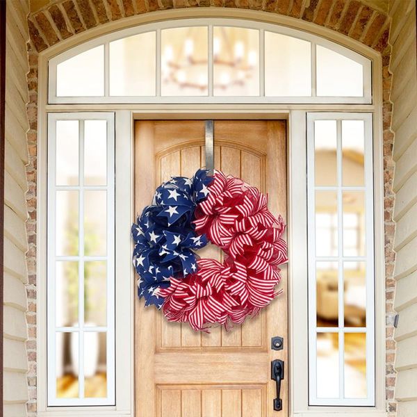 

decorative flowers & wreaths 13-inch diy america patriotic eagle wreath 4th of july garland decor for front door election vote president hou