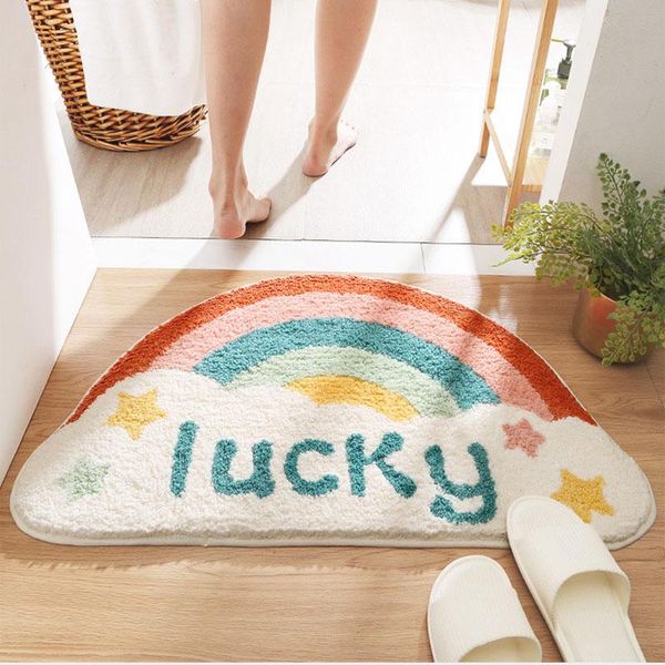 

carpets small qingxin semicircle home entrance mat, bathroom door mat toilet absorbent