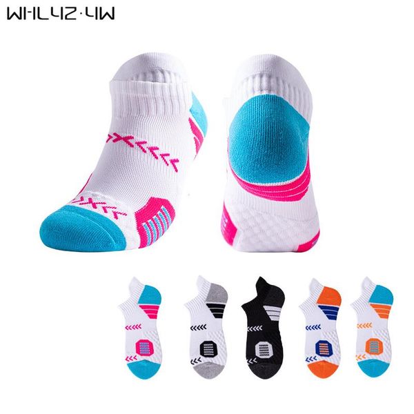 

men's socks cotton outdoor basketball no show men towel bottom damping bright color bike running sport cycling travel novelty, Black