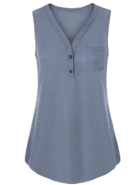 

fashion loose large size sleeveless womens t shirt v neck casual, White