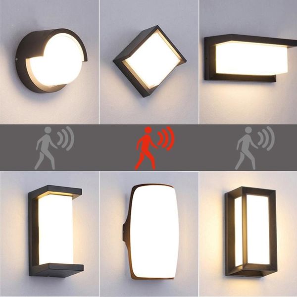 

wall lamp modern led radar sensor outdoor porch garden gallery waterproof home simple indoor lighting decor lamps