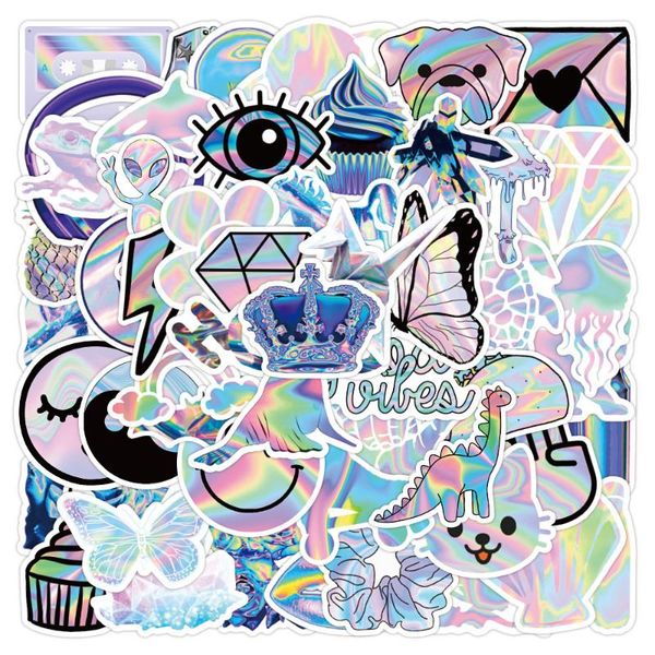 

gift wrap 50pcs gradient dream graffiti sticker waterproof skateboard travel suitcase lapluggage stickers aesthetic