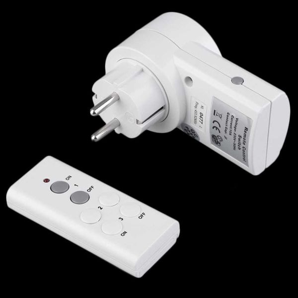

1 wireless control power outlet light switch socket 1 remote eu plug high quality
