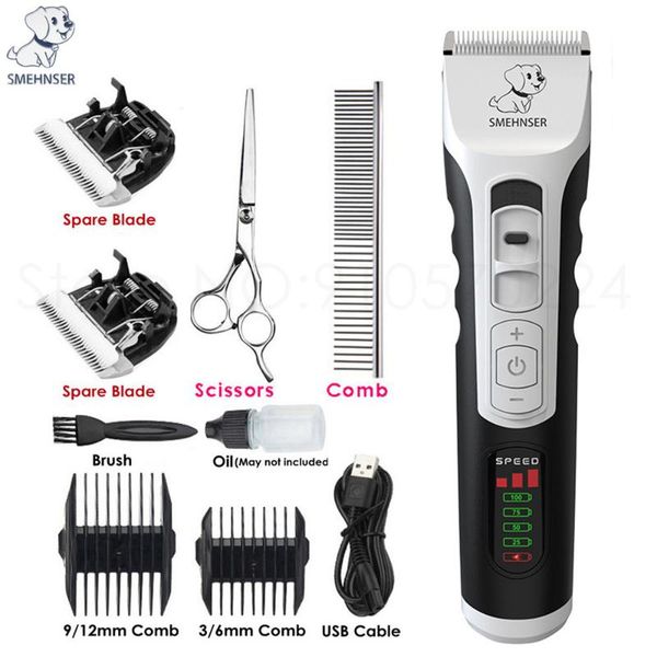 

dog grooming rechargeable pet hair trimmer professional cat clipper low noise remover animal shaver machine battery display