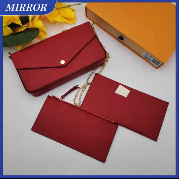 

mirror classic luxury evening bags designer handbag pochette felicie bag genuine leather handbags shoulder clutch tote purse ready stock