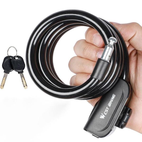 

bike locks bicycle portable anti-theft ring lock pvc steel cable waterproof lengthened bold electric motorcycle