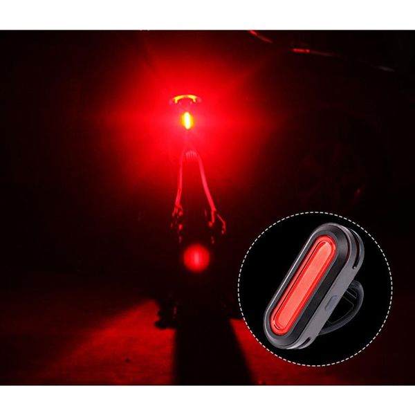 

bike lights bicycle cycling usb rechargeable front rear light cob led tail lamp warning