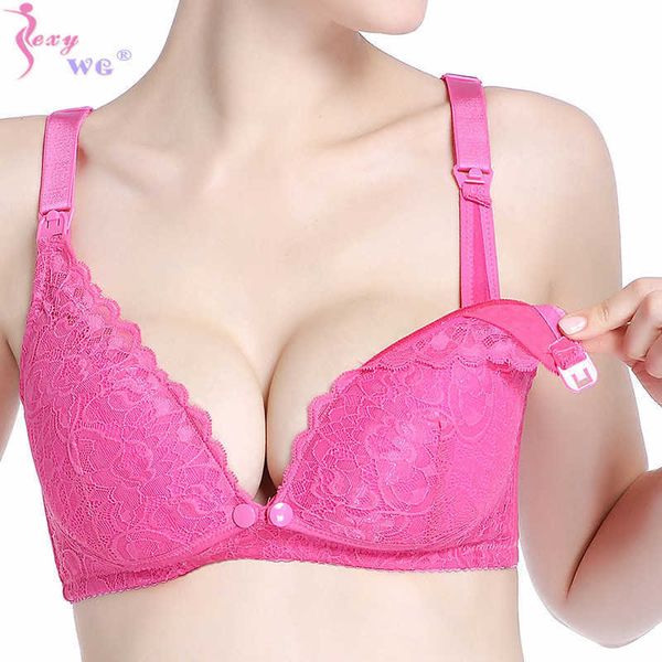 Sexywg maternidade amamentação sutiã sutiã amamentando sutiã gravidez grávida sexy lingerie roupa interior lace sono sutiã frontal fecho frontal y0925