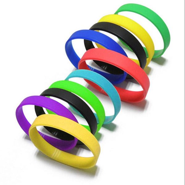 

wrist support 1pc silicone rubber bracelet running jogging ring fashion flexible wristband cuff casual multicolors streetstyle, Black;red