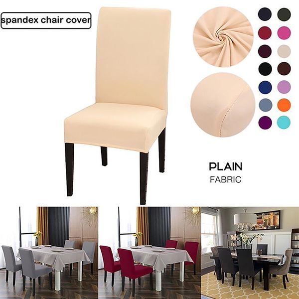 

solid color chair cover spandex stretch elastic slipcovers covers for kitchen dining room wedding banquet el