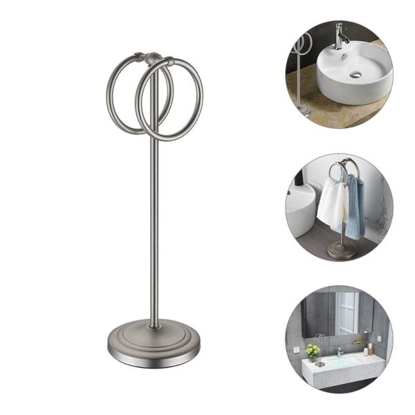 

toilet paper holders 1pc stainless steel double rings towel rack hanger practical holder