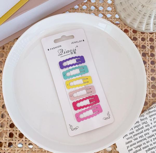 

06 girly heart hairpin candy color ice cream bangs clip jewelry word, Black;brown