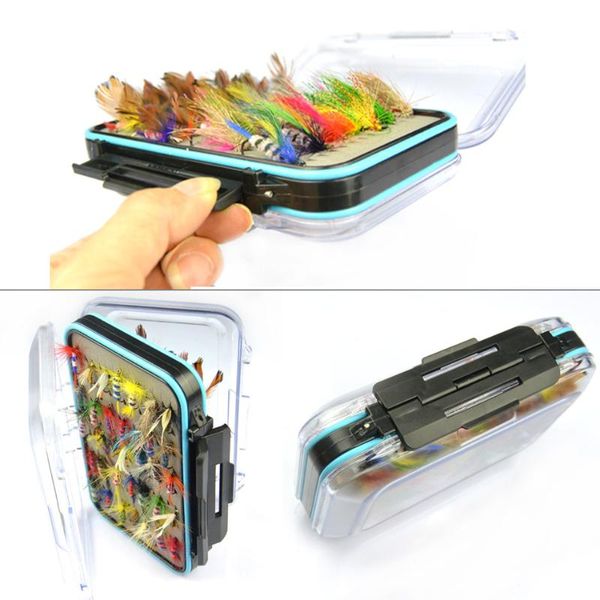 

outdoor waterproof fishing box 64pcs transparent hook set gear accessories hooks