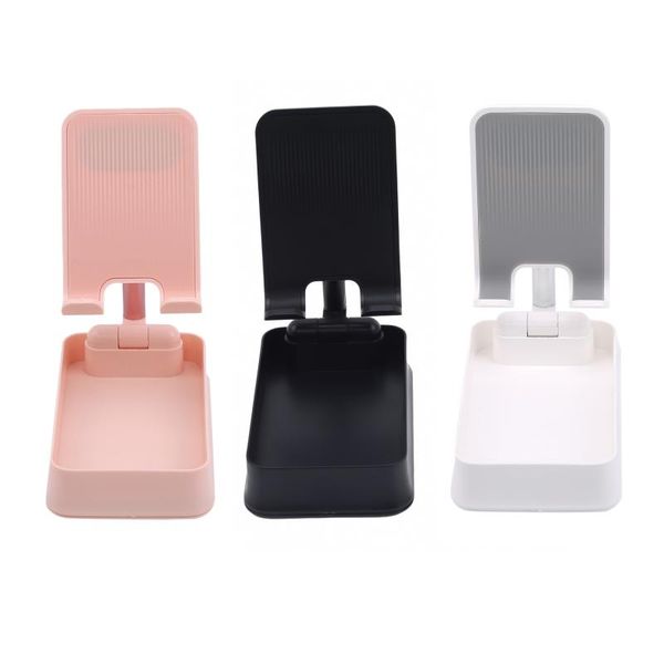 

hooks & rails adjustable deskphone holder bracket fast wireless charging folding metal tablet mobile stand