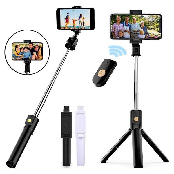

selfie monopods 3in1 wireless bluetooth stick tripod hutter remote foldable handheld cell phone live po holder self-timer artifact rod