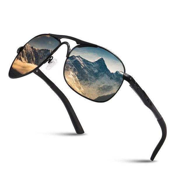 

sunglasses mens polarized alloy frame male brand design pilot sun glasses uv400 driving sports goggles for men, White;black