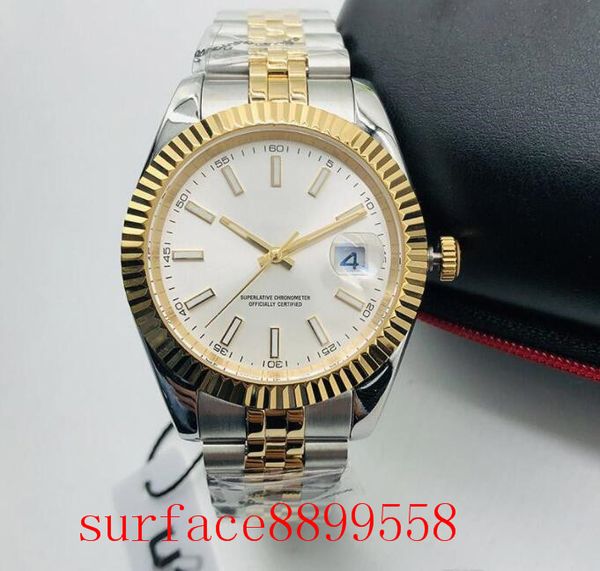 

2021 watch men automatic silver strap stainless mens mechanical orologio di lusso wristwatch 5atm waterproof, Slivery;brown