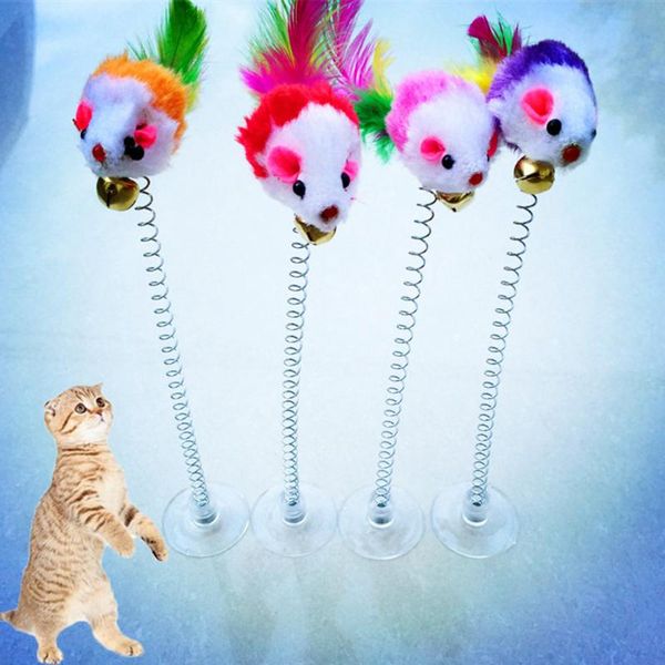 

cat toys funny toy fashion spring plush mouse pet multi colored sucker interactive safety supplies