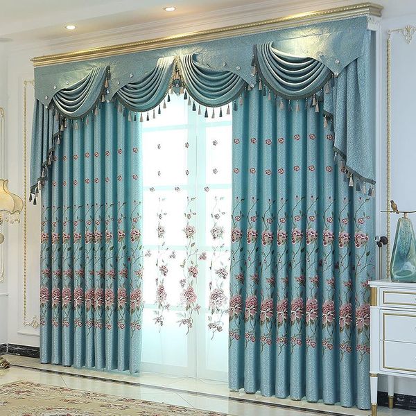 

curtain & drapes luxury chinese classical high precision embroidered pastoral curtains living room bedroom windows home decoration custom