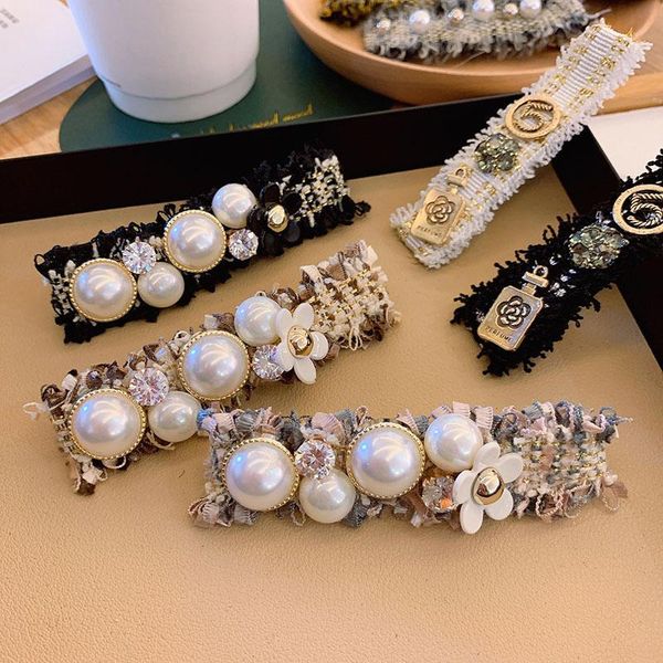 

hair accessories oaoleer women vintage flower pearl bling clips pins for girls fashion elegant hairgrips barrettes