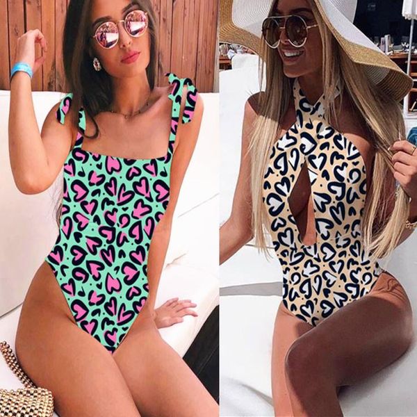 

one-piece suits swimwear women swimsuit bikini printed maillot de bain femme