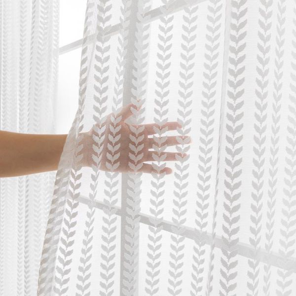 

curtain & drapes mrtrees embroidered flower window curtains for living room the bedroom modern tulle voile kitchen